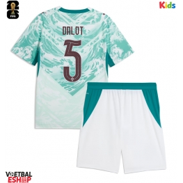 Portugal Diogo Dalot #5 Uit tenue Kids WK 2026 Korte Mouw (+ Korte broeken)